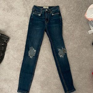 Free people ripped skinny jeans